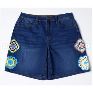 DG2 by Diane Gilman New Classic Stretch Denim Essential Short Indigo Choose Size